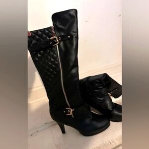 Top moda black boots size 9